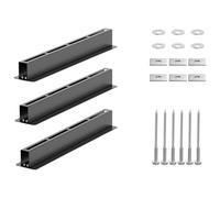 DOSERTY Lot de 2/3 étagères de garage robustes et réglables en acier au carbone - Système de rangement multifonction pour équipement de camping