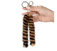 DOSERTY Porte-clés élégant en forme de queue de cheval pour clés de voiture, sac décoratif, accessoire de cheveux doux, option cadeau élégante, décoration de voiture élégante, Couleur 1, taille unique