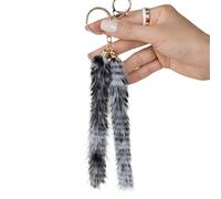 DOSERTY Porte-clés élégant en forme de queue de cheval pour clés de voiture, sac décoratif, accessoire de cheveux doux, option cadeau élégante, décoration de voiture élégante, C, taille unique