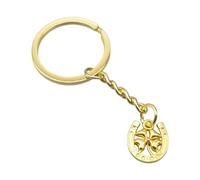 DOSERTY Porte-clés polyvalent multi-usage pour clés de voiture et sacs, trèfle à quatre feuilles et fer à cheval pour porte-bonheur, support polyvalent avec quatre trèfles et pendentif fer à cheval