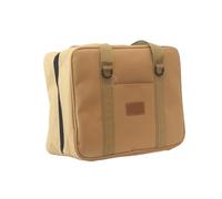 DOSERTY Sac de transport pour réchaud - Double couche - Réservoir de camping - Sac de rangement pour cassettes d'extérieur - Sac de rangement en tissu Oxford, kaki, Taille unique