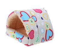 DOSERTY Tiny House Lit chaud et doux pour hamster écureuil Sac de couchage Petit animal Coussin S/pour M/L Taille M/L Résistant à l'usure Petit Hamster Maison Coupe-vent