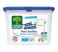 Doses Lessive Liquide Peaux Sensibles Famille et Bébé aussi!-Hypoallergénique-24 Doses