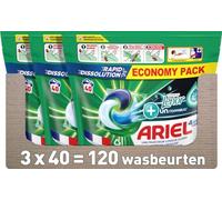Dosettes Ariel 4en1 + Touch Van Lenor Unstoppables - 3x40 lavages - Pack économique