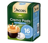 Dosettes de Café Jacobs Krönung Crema Léger, Convient à Toutes les Machines à Dosettes, 16 Dosettes
