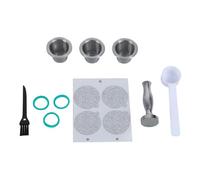 Dosettes De Café Rechargeables Réutilisables En Métal En Acier Inoxydable Avec Doseur Et Filtres À Cuillère Filtre Avec Doseur Et Cuillère