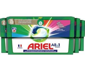 Dosettes de détergent tout en 1 Ariel - Couleur - 4 x 38 lavages - Pack économique