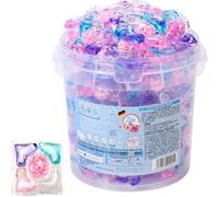 Dosettes de lessive 5 en 1 avec perles parfumées, adoucissant et perles parfumées, pour un nettoyage en profondeur, fraîcheur longue durée, pour tous les tissus et toutes les couleurs (70)