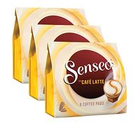Dosettes senseo café aromatiques, caffè latte avec texture qui exhale goût, café au lait, 3 x 8 dosettes