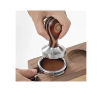 Doseur à café en acier inoxydable 304, manche bois fileté, marteau poudre, poignée de Machine, ensemble distributeur pour Café(53.0mm)