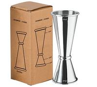 Doseur à cocktail double spiritueux en acier inoxydable 304 30 ml/60 ml pour bar, maison, barman, fête, vin, boisson (25/50 ml)