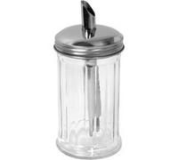 Doseur Saupoudreuse sucre Verre Cannelé et inox