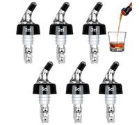 Doseur Alcool, Wefaly 6 Pcs Auto-Pour Bec Verseur Alcool Bec Verseur Huile Avec Couvercle 2cl&3cl Doseur Whisky Bouchon Do seur Al cool pour Vin Cocktail Maison Bar