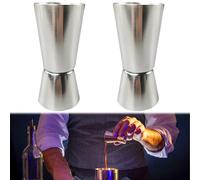 Doseur Cocktail 2cl 4cl,2 Pièces Double Mesureur Jigger en Acier Inoxydable de Haute Qualité,Accessoire de Bar Professionnel pour Gin,Whisky,Cocktails et Spiritueux