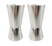 Doseur Cocktail 2cl 4cl, 2 Pièces Double Tasse à Mesurer Doseur Alcool en Acier Inoxydable, Verre Mesureur pour Gin, Whiskey, Alcool, Accessoires de Bar et Cocktail de Haute Qualité
