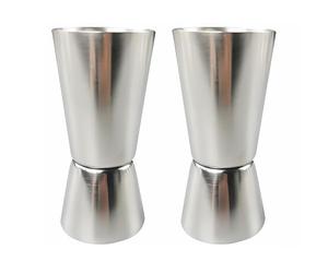Doseur Cocktail 2cl 4cl, 2 Pièces Double Tasse à Mesurer Doseur Alcool en Acier Inoxydable, Verre Mesureur pour Gin, Whiskey, Alcool, Accessoires de Bar et Cocktail de Haute Qualité