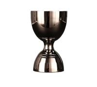 Doseur Cocktail Jigger à Cocktail en acier inoxydable 30ml/60ml, barre, cloche mesurer, tasse liqueur, mélangeur de boissons, outil barman(Black)