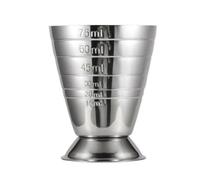 Doseur Cocktail Tasse à mesurer en acier inoxydable de 75ML, Jigger Shot, boisson, spiritueux, bécher Cocktail mixte