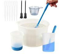 doseurs en silicone pour résine Gradués Réutilisables avec Pipettes | Outils à mélanger résine époxy pour projets DIY, création de bijoux, débutants, amateurs,