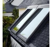 dosiwlatever Fenêtre de Toit avec moustiquaire et Pare-Soleil, Verre trempé Isolant, Cadre en Alliage d'aluminium pour Toit de Maison, puits de Cave, Taille Personnalisable LxW27.56x27.56in