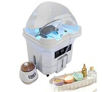 dosiwlatever Nouveau Équipement de Spa Japonais + Fumigation + Circulation d’Eau (Réservoir 60 L + Cuve Rejets 20 L) • Thérapie Lumineuse Multicolore • Température Constante • Massage Cascade