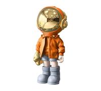 Dosker Mini statues d'astronaute en polyrésine - Figurine orange - Décoration de chambre pour homme, maison et bureau - Décoration de table, salon, bureau, bibliothèque