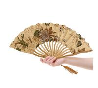 Doslilyy Éventail pliable pour femme, style chinois, fournitures de refroidissement d'été pour temps chaud, voyage, mariage, carnaval, festivals de musique, concerts en plein air