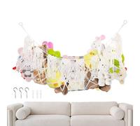 Doslilyy Hamac en filet pour animaux en peluche, organiseur esthétique, support mural, hamac pour animaux en peluche, rangement mural - pour chambre à coucher, chambre d'enfant, salle de jeux, fenêtre