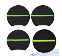 Doslilyy Lot de 4 housses de pneu pour remorques - Housses de protection réfléchissantes résistantes aux intempéries pour le soleil, la pluie, la neige, la poussière pour camions, camping-cars, vans