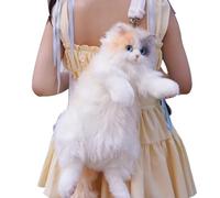 dosRéaliste Pour Chat, sacàdosPour chatEn peluche| sacàdosenpeluchePour chatEn pelucheJouet Fait À La Main - sacàdosenpelucheAnimal En Forme De chatCalico Pour Adultes Et
