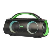 DOSS Enceinte Bluetooth d'Extérieur avec Son Stéréo 100W, Basse Profonde, Autonomie 20H, Lumières LED Party-Sync, Banque d'Énergie Intégrée, Étanche IPX6 pour Plage, Jardin