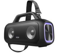 DOSS Enceinte Bluetooth Puissante, 60W Portable Haut-Parleur étanche IPX6, Basses Profondes, Autonomie 25h, Banque d'énergie, Extérieur pour Camping, Plage, Piscine-Noir