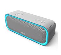 DOSS Enceinte Bluetooth,SoundBox Pro BT5.0,Puissante Boîte de Son Stéréo Améliorée de 20W,étanche IPX5,Lumière Multicolore,Véritable Couplage Sans Fil,Haut Parleur portable #C