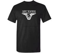 dossa Stargate Atlantis Tshirt - Mens Black SG1 Star Gate DVD Series Movie Top Cool Casual Pride t Shirt Men Unisex Size M