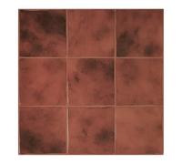 Dosseret adhésif rouge et orange, 10 feuilles de carreaux muraux espagnols | Forte adhérence, résistant à la chaleur et à l'eau, brillant, fin et léger, facile à monter soi-même pour la cuisine