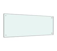 Dosseret de Cuisine Blanc 100x40 cm Verre Trempé Carrelage Mural Maison vidaXL