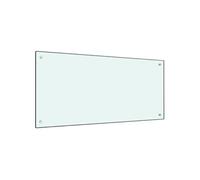 vidaXL Dosseret de cuisine verre trempé Blanc 100x50 cm - Anti‑éclaboussures résistante aux rayures