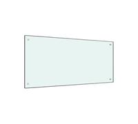 vidaXL Dosseret de cuisine Blanc 100x50 cm Verre trempé 249461 Blanc G