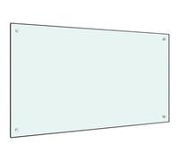 Dosseret de cuisine Blanc 100x60 cm Verre trempé Blanc G