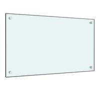 vidaXL Dosseret de cuisine Blanc 70x40 cm Verre trempé Blanc