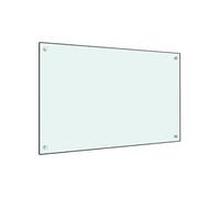 vidaXL Dosseret de cuisine Carrelage en verre trempé anti-éclaboussures, anti-rayures Blanc 80x50 cm