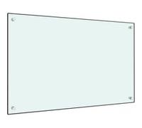 vidaXL Dosseret de cuisine Carrelage en verre trempé anti-éclaboussures, anti-rayures Blanc 80x50 cm