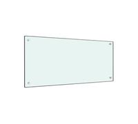 vidaXL Dosseret de cuisine Carrelage mural en verre trempé Blanc 90x40 cm Anti‑éclaboussures