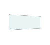 vidaXL Dosseret de cuisine Carrelage mural Verre trempé Résistant aux rayures Blanc 100x40 cm