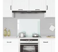 Dosseret de Cuisine Couleur Lait 80x60 cm Verre Trempé Carrelage Mural vidaXL