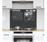 Dosseret de cuisine en gris foncé 80x60x0.6 cm en verre trempé