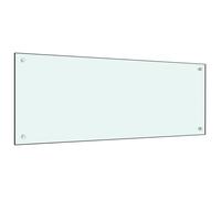 Dosseret de cuisine en verre trempé - vidaXL - 100x40 cm - Blanc - Épaisseur 6 mm - Résistant à la chaleur