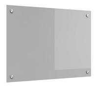 vidaXL Protection de Cuisine Gris Clair 70 x 50 x 0,6 cm Verre trempé, Écran Arrière de Cuisine Moderne, Verre Résistant à Chaleur, Amélioration Élégante, Panneau Protecteur Minimaliste