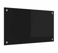 Dosseret de cuisine en verre trempé - vidaXL - Noir - 70x40 cm - Verre trempé - Thermorésistant - Durable