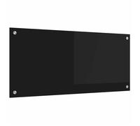 Dosseret de cuisine en verre trempé - vidaXL - Noir - 90x40 cm - Verre trempé - Thermorésistant - Durable